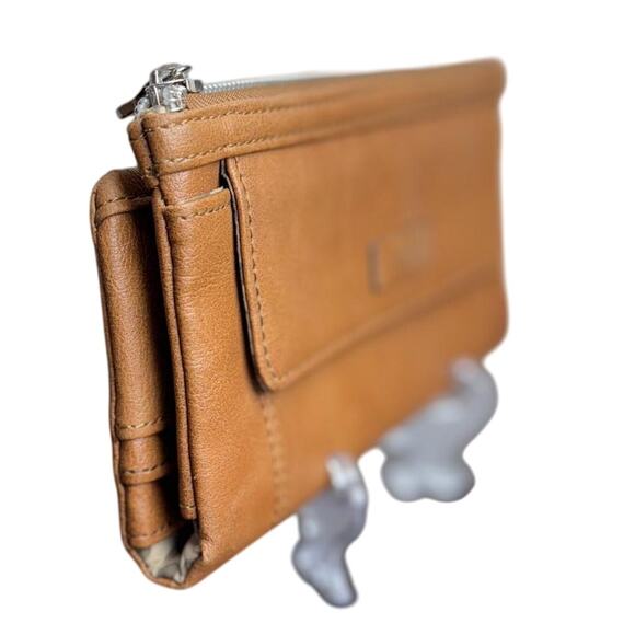 Women's Relic Brown Vegan Leather Wallet Checkbook CC ID Organizer - Picture 6 of 8